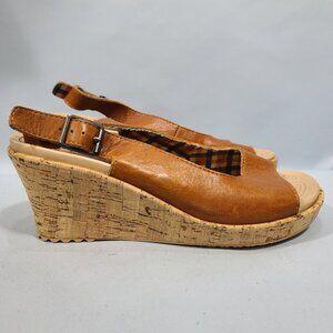 Crocs A-Leigh Wedge Slingback Sandals Women's Size 9